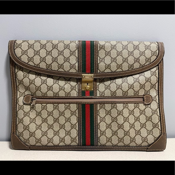 Gucci Clutch bag, Web Line, GG supreme, Canvas,
Vintage. - Picture 1 of 16